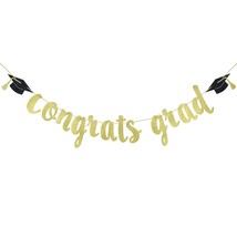 Congrats Grad Banner Glitter - 2021 Graduation Party Supplies,Congrats - £16.02 GBP