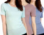 Lucky Brand Ladies’ Size Small Ribbed Crew Short Sleeve T-Shirts, 3-pack - £13.53 GBP