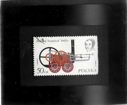 Tchotchke Framed Stamp Art - Transportation - Railroads - Early Steam Lo... - $7.99