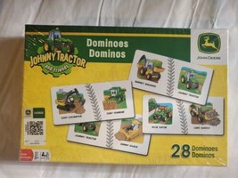 New John Deere Johnny Tractor &amp; Friends Dominoes 28 Dominos Ages 3+ Game Memory  - £19.80 GBP