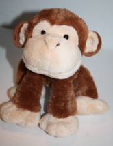 Russ Berrie Monkey 9" Soft Toy Stuffed Animal Ape Brown Plush Chimp Sits... - $28.39