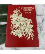 Vintage Hallmark Christmas Card Record Book Blank Red Gold Poinsettia Ho... - $354.61 MXN