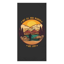Personalized Mink-Cotton Beach Towel: &#39;Not All Who Wander Are Lost&#39; - £37.05 GBP