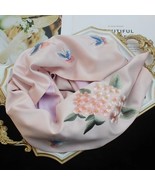Genuine mulberry silk handmade Single-sided Su embroidery scarf Shawls +... - $45.00 CAD