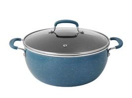 Pioneer Woman ~ KEEPSAKE BLUE Speckle ~ Nonstick ~ 5.5 Qt ~ Dutch Oven Pot w/Lid - £35.86 GBP