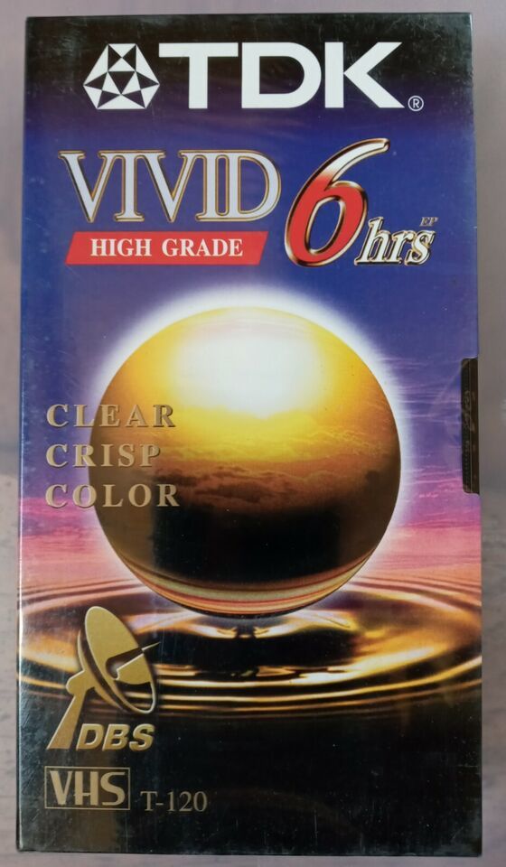 TDK VIVID HIGH GRADE T-120 6 HOURS BLANK VIDEO CASSETTE TAPES VHS CLEAR ... - $3.91