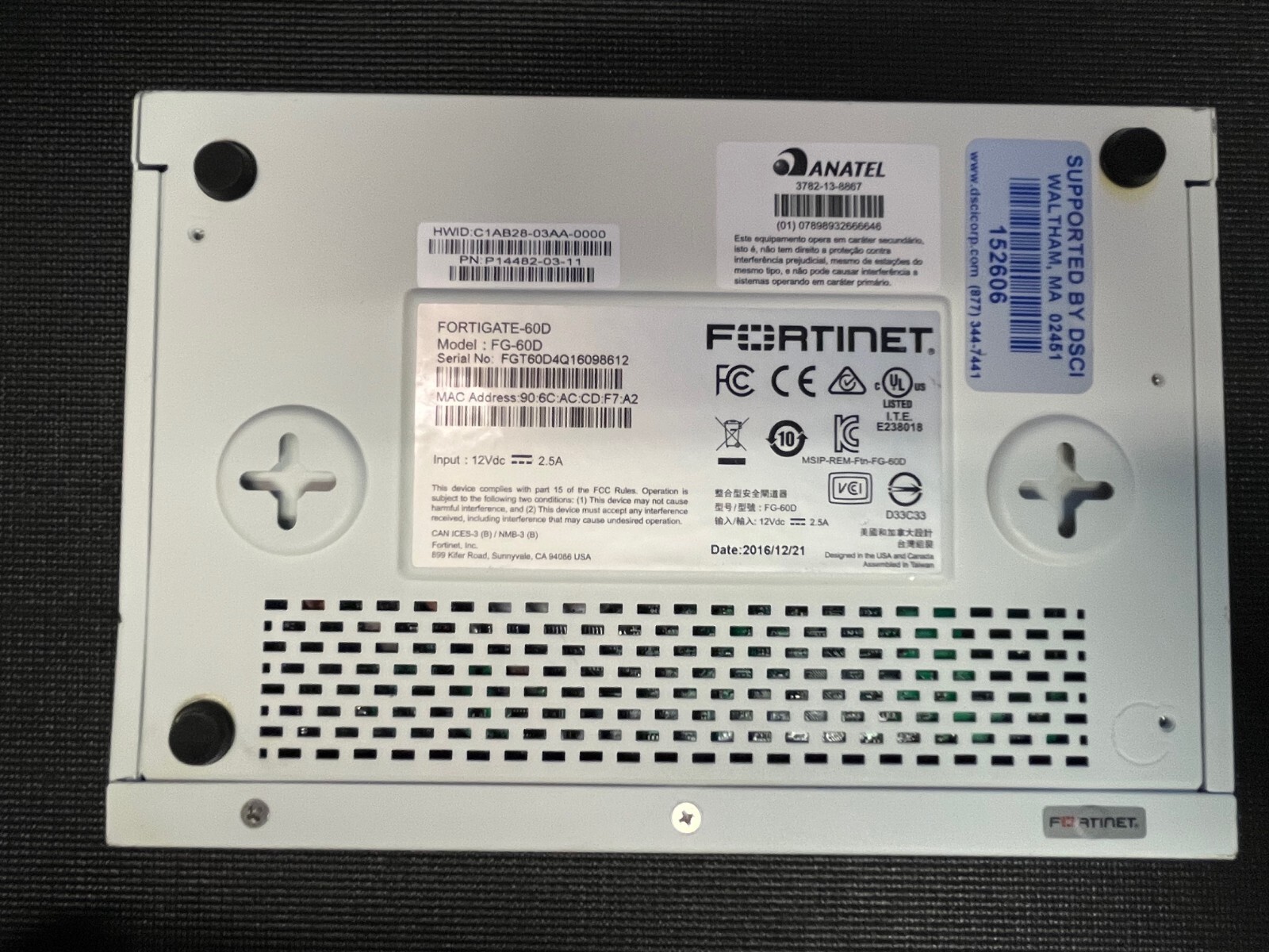 Fortinet Fortigate 60E FG-60E Network Security Firewall *No AC Adapter* Item image 12