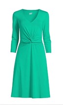LANDS&#39; END Fit and Flare DRESS Size: SMALL New SHIP FREE Green - £77.87 GBP