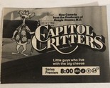 Capital Critters Tv Guide Print Ad TPA14 - $5.93