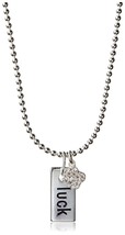 Dolce Vetra Argento Sterling 925 Fortuna Etichetta &amp; Zirconia Trifoglio ... - $18.99