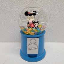 Disney Parks Go Minnie Mouse &amp; Cat Gum Gumball Machine Snowglobe - £33.22 GBP