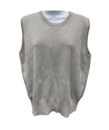 VTG 90&#39;S Joseph A. Womens silver Gray Silk/Metallic Tank XL sleevless sw... - $28.49