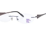 Jimmy Crystal New York Fancy Navy Women’s Rimless Eyeglasses 52-19-140 S... - £35.36 GBP