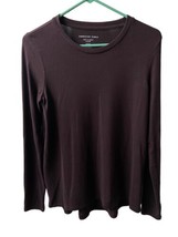 American Eagle Sweater Womens S Brown Soft Sexy Plush Long Sleeved Round... - £10.20 GBP