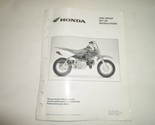 2004 Honda CRF50F Set Up Instructions Manual Loose Leaf Minor Clothing 0... - $21.95