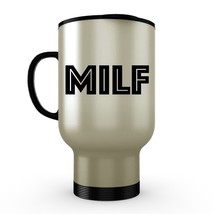 MILF - Funny Mothers Day Wife Moms Gift Stainless Steel Travel Mug BPA Free 14oz - £18.83 GBP