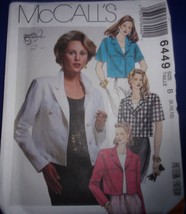 McCall’s Misses Unlined Jacket Size 8-12 #6449 - $4.99