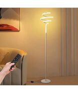 HOMKEA Modern Floor Lamp Spiral LED with Remote &amp; Footswitch, 61 inch- W... - $79.64