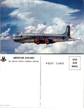 American Airlines Canada Mexico Airplane Plane Jet Flying Vintage Postcard - £7.51 GBP