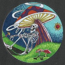 Grateful Dead Original Car Window Decal Skeleton Smokes By Magic Mushroom Groovy - £12.96 GBP