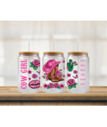 Cow Girl! | UV DTF 16oz Glass Can - $3.99