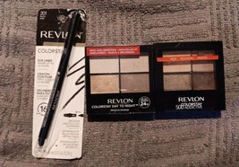 3 Pc Revlon - Eyeshadow Addictive #500 &amp; Black Eyeliner #201 (MK16/11) - £23.74 GBP