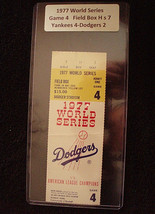 1977 World Series Game 4 Ticket Stub~Bx H S 7~Dodger Stad.~Yanks 4/2~Reggie HRs - £52.64 GBP