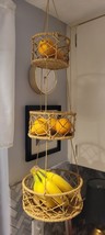 3 Tiers woven Hanging Fruit &amp; Vegetable Baskets Storage Baskets, new - $110.73 MXN