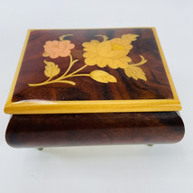 Reuge Swiss Movement VTG Inlaid Wood Music Box Anniversary Song Wave of Danube - $39.15