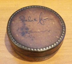 Vintage Salve For  Burns Container With Leather Top - £9.99 GBP