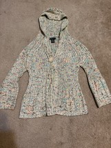 Vintage BCBG Maxazria Sweater Womens M  Hippie Heather Cardigan button - £14.53 GBP