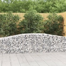  Gabion Basket Set of 3 Silver Galvanized Iron Extra Long - €982,16 EUR
