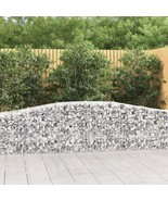  Gabion Basket Set of 3 Silver Galvanized Iron Extra Long - €982,16 EUR