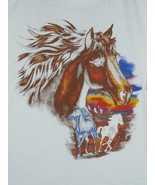 Vtg Hanes Wild Side Horse Horses Head Mustang Mane T-shirt NOS - £7.94 GBP