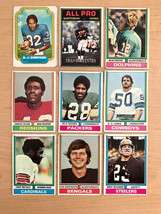 1974 Topps Football Cards (Set of 8) w/Rookie Card Various Condition - £7.78 GBP