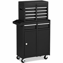 2 In 1 Tool Chest &amp; Cabinet With Sliding Drawers Rolling Garage Organize... - £179.87 GBP