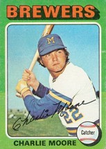 1975 Topps Mini Charlie Moore 636 Brewers EX - £0.79 GBP