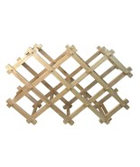 Accordion Wooden Wine Rack Stand Alone Expandable Bottle Holder High Qua... - $34.64