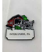 Vintage Covered Bridge Wagon Intercourse Pennsylvania Rubber Magnet Horse - $9.49