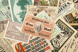 1920&#39;s Germany Notgeld Money 25pc - Ballenstedt, Lobau, Strehlen, Stutze... - $98.99