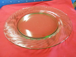 Beautiful GREEN SWIRL Glass by Pyrex (USA)....Large PLATTER ...12&quot; diameter - £12.30 GBP