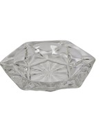 Vintage 90s Clear Glass Hexagonal 6 Point Star Ashtray Geometric Retro B... - $260.66 MXN