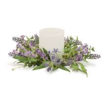 Mixed Lavender Floral and Foliage Candle Ring (Set of 2) - 851537 - $76.58 CAD