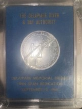 1968 Delaware Memorial Bridge World’s Longest Twin Span Souvenir Aluminu... - €8,41 EUR