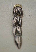 Sterling Silver Pierced Single Post Dangle Earring Leaf Design 925 Repurpose - £31.90 GBP