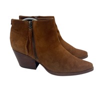 Sam Edelman Walden Bootie Ankle Boots Zipper Suede Brown Womens 8.5 - $39.59