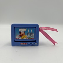 Fisher Price Loving Family Dollhouse Blue TV Television Set 2003 Mattel - $249.93 MXN