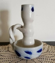 Williamsburg Pottery Candlestick Holder ~ 4.5&quot; Tall ~ Country Decor - £16.76 GBP