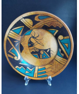 Kokopelli Mexican Folk Art Pottery Plate Southwestern Wall Hanging Signed - £30.33 GBP