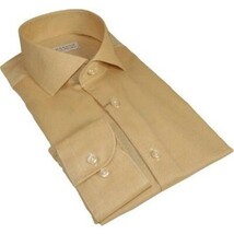 Men 100% Italian Cotton Shirt Non Iron SORRENTO Turkey Spread Collar 4902 Tan image 3